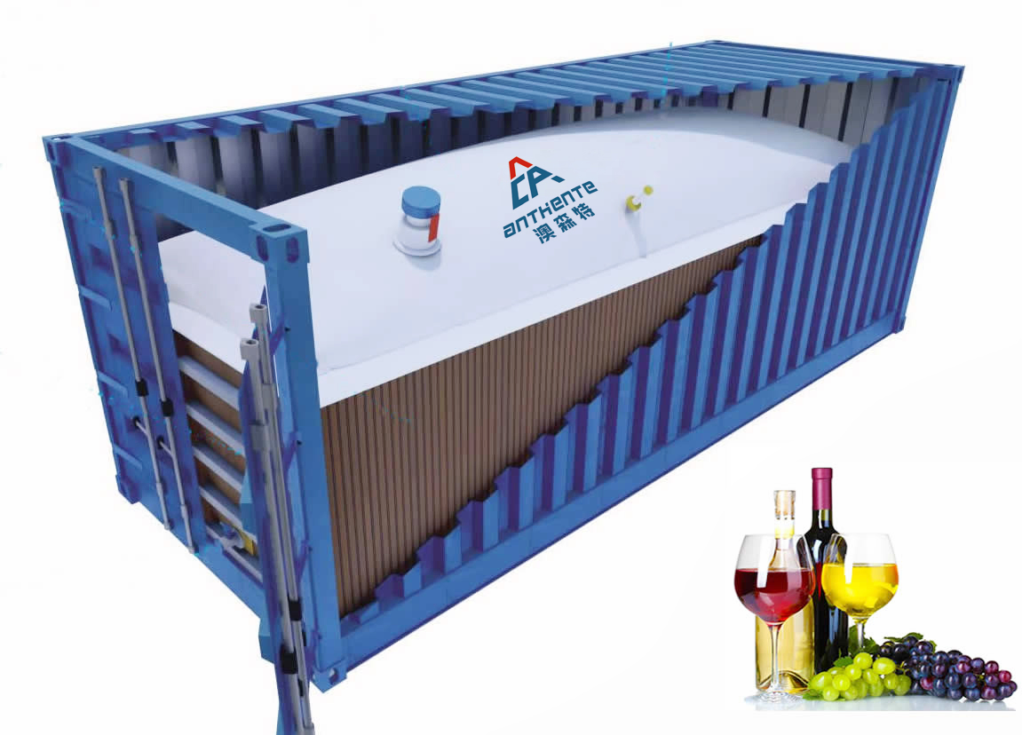 Contenedor Flexitank de Grado Alimenticio para Transporte de Aceite y Vino Líquidos a Granel