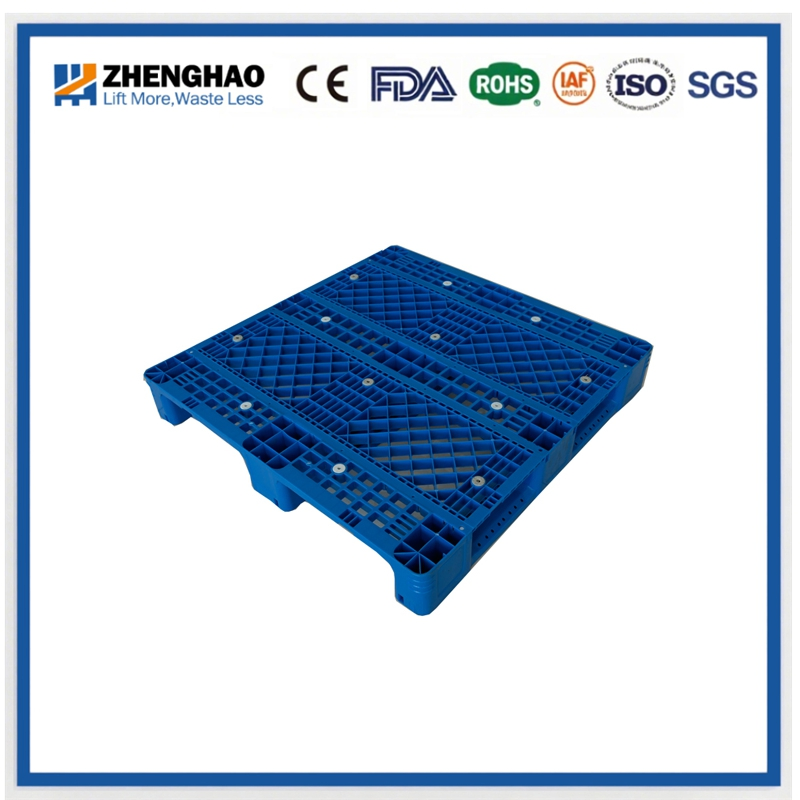 HDPE Grid Plastic Pallet with Three-Runner Bottom for Warehouse Storage 1100X1100X160mm