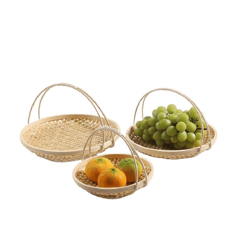 Panier en bambou fait main pour le stockage de fruits, snacks et pain