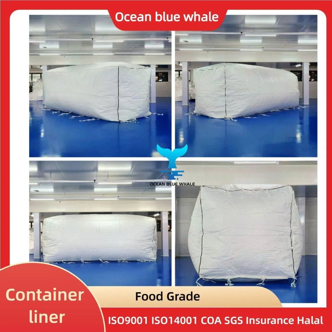 20FT Virgin PP Woven Dry Bulk Container Liner for Granular or Powder