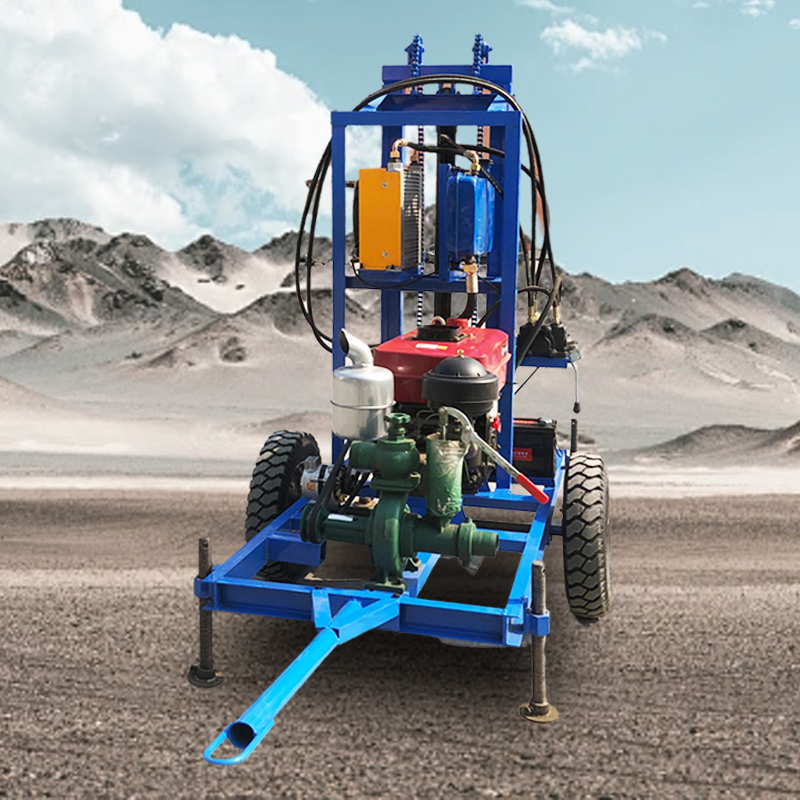 Mini equipo de perforación de pozos para riego agrícola doméstico de 100 m de profundidad