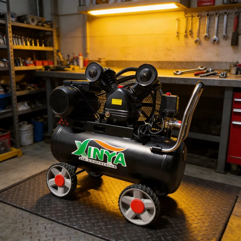 Xinya Compressore ad Aria Industriale Portatile a Trascinamento a Cinghia da 50L 3HP V-0.25/8