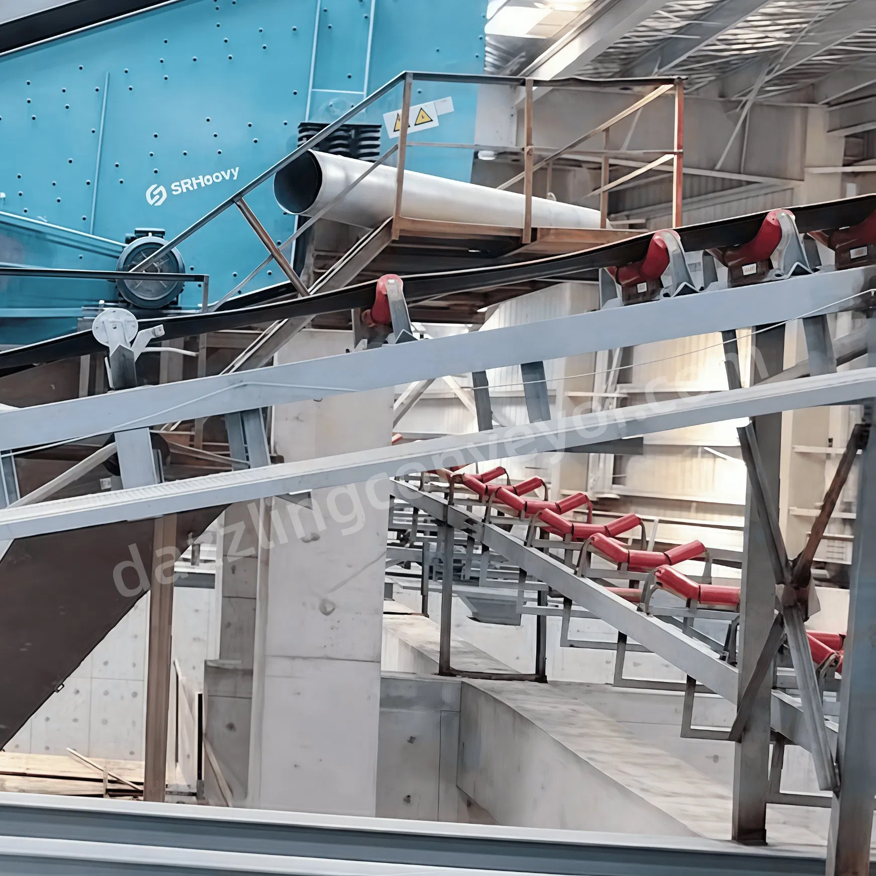Heavy Load Rubber Belt Conveyor for Mining Sand Plant Application