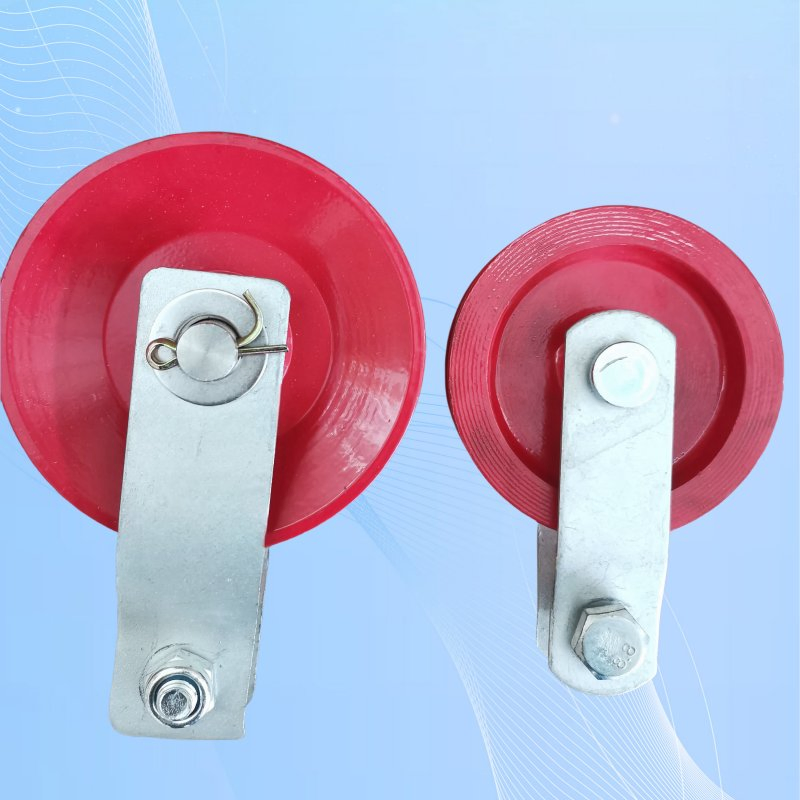 90/105mm Cast Iron Rope Wheel Hanger Pulley for Farm Lifting Equipment