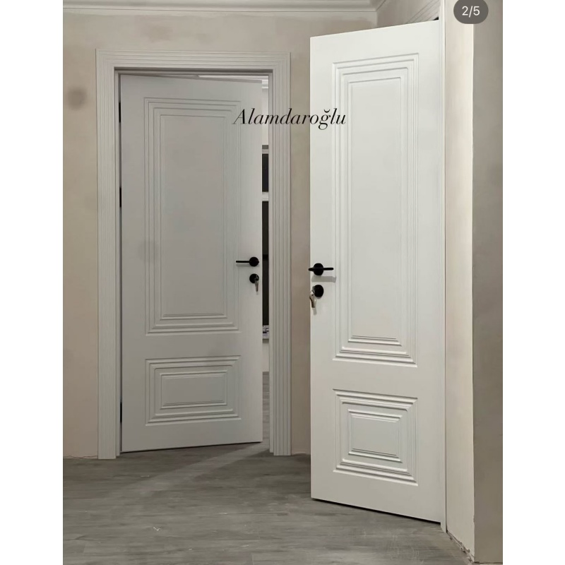Melamine Coated Molded Wooden Interior Door Modern High-End Durable Stylish Design