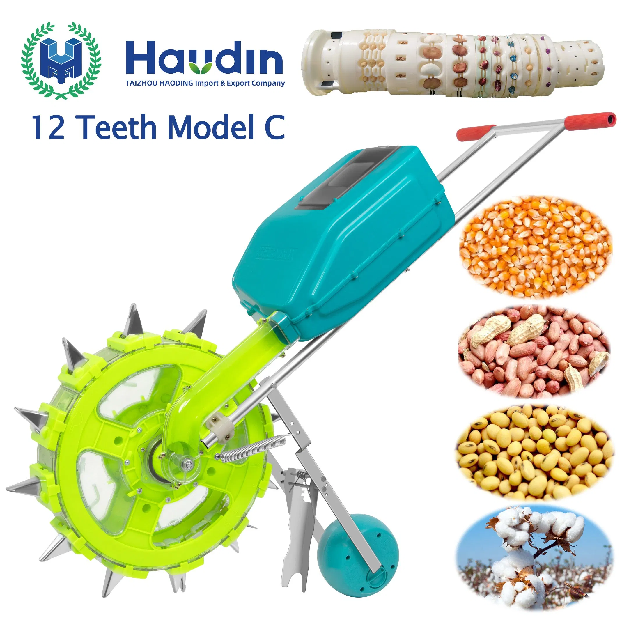 Lightweight Portable Spoon Style Manual Hand Push Seeder / Fertilizer Spreader