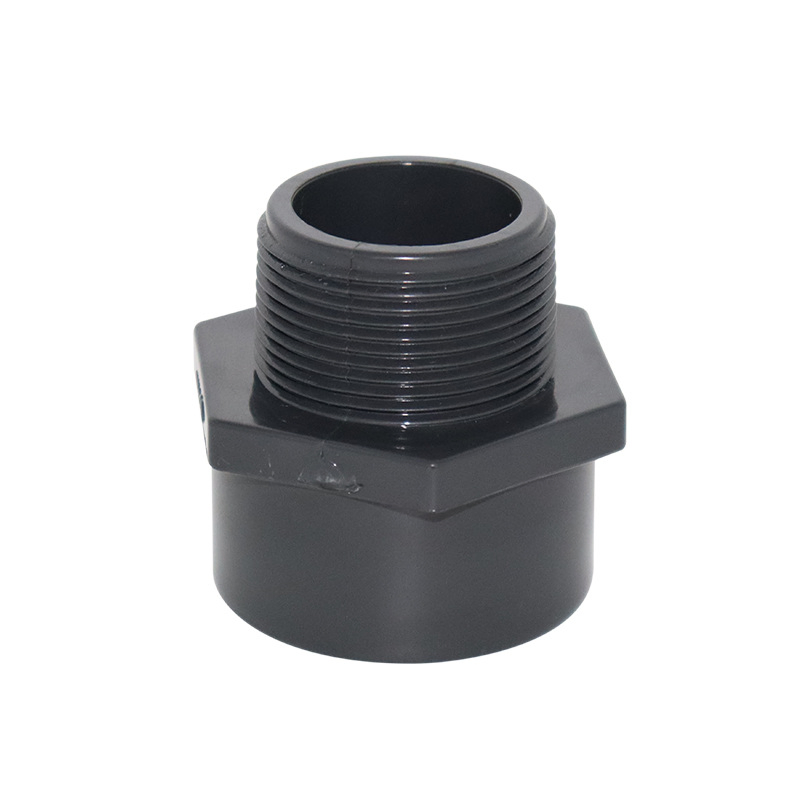UPVC Male Thread Adaptor 1.6MPa DIN Standard Gray