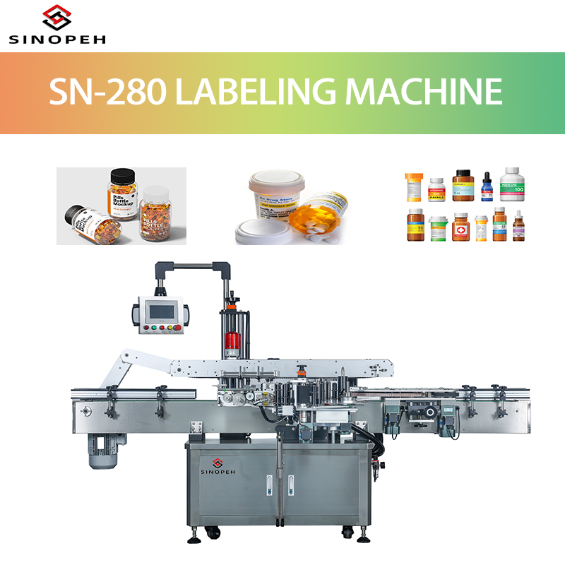 Automatic Surface Label Applicator Flat Bottle Labeling Machine