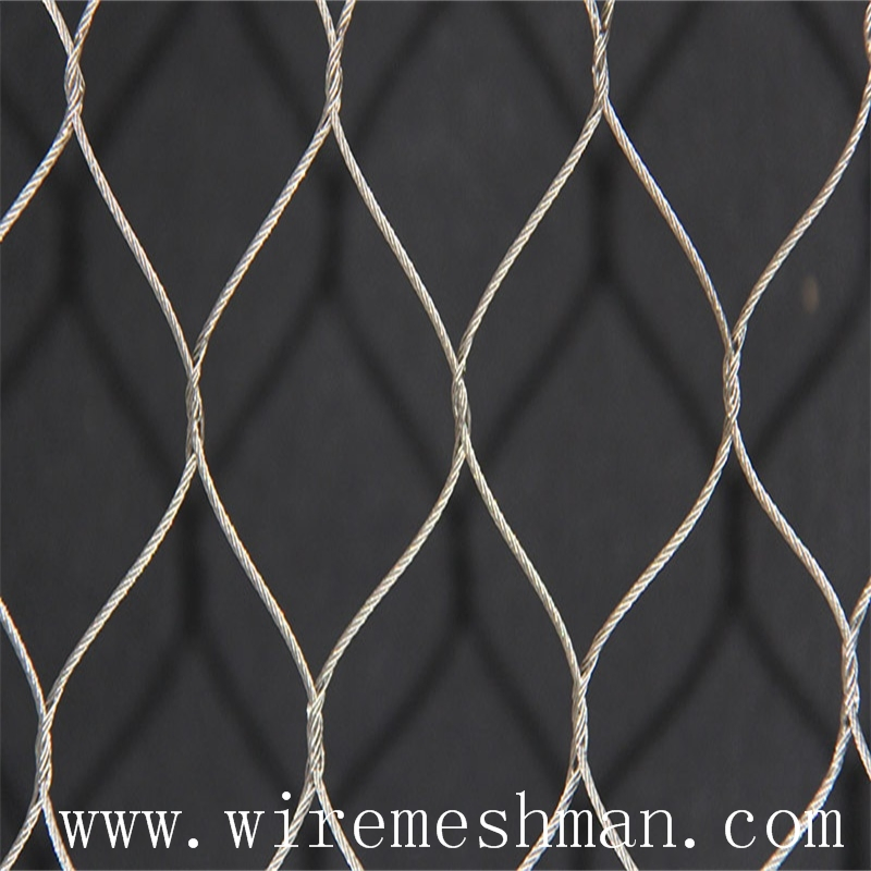 Hand Woven Stainless Steel Flexible Rope Mesh for Zoo