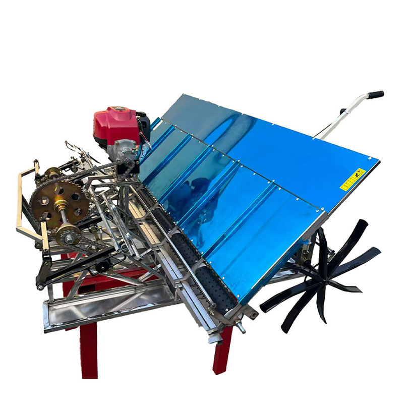 6 Row Hand-Operated Rice Transplanter with Spiral Walking Wheels