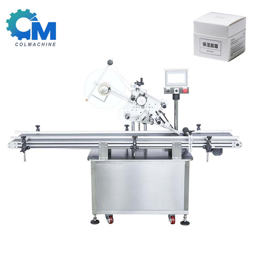 آلة لصق الملصقات الأوتوماتيكية بالكامل للشنط، آلة لصق الملصقات ذاتية اللصق على الصناديق المستوية