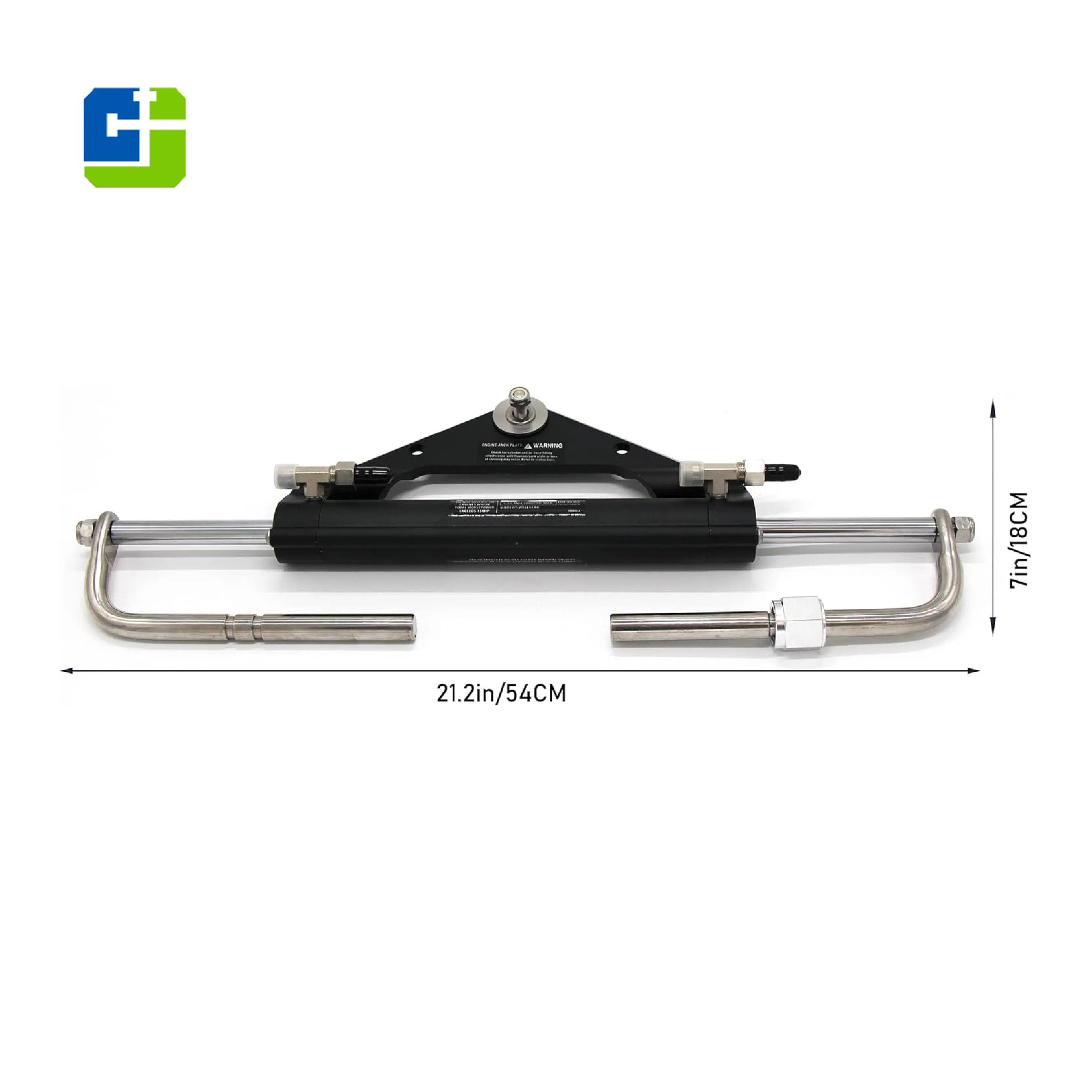 100-150 HP Hydraulic Steering Cylinder System Front Mount for Outboard Yacht