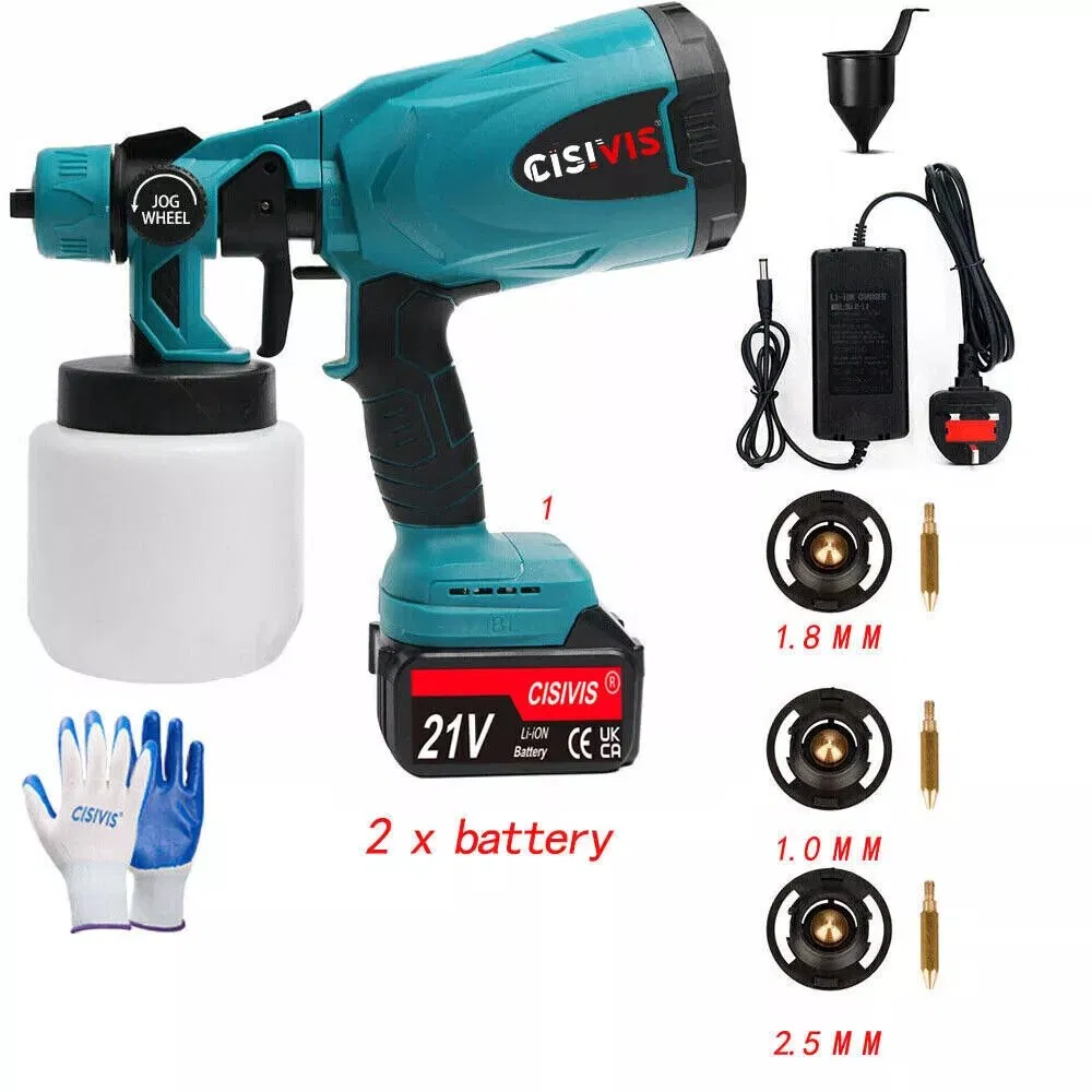 Cordless High Pressure HVLP Spray Gun Bare Metal Power Sprayer