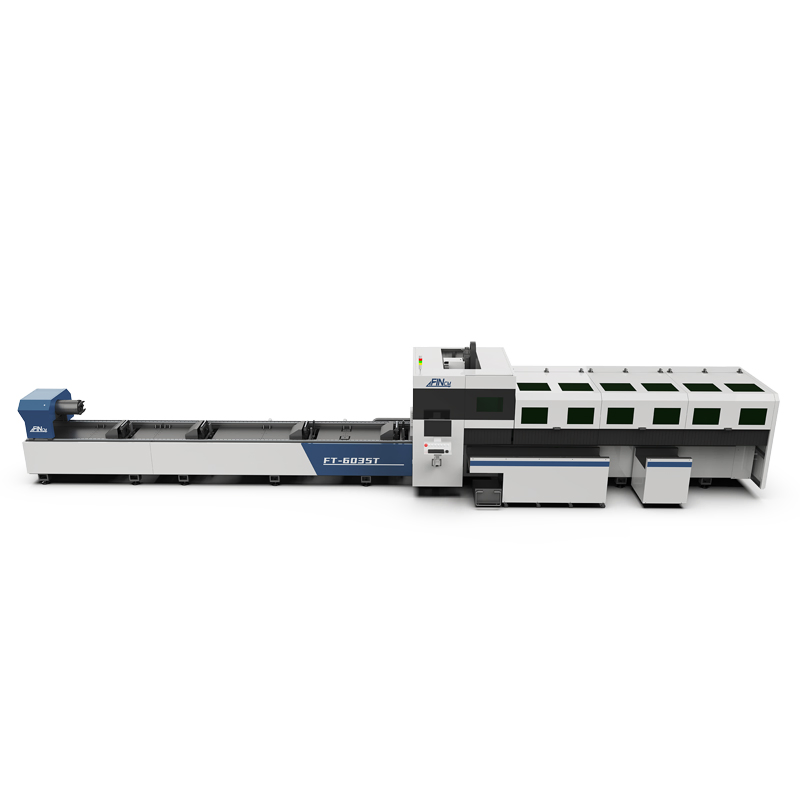 Fincm Sicherheits-V-Nut geschlossener 3-Backen 6024 6036 6 Meter 6000 W Profil- und Rohrträger Faserlaser-Rohrschneider mit Fasenfunktion
