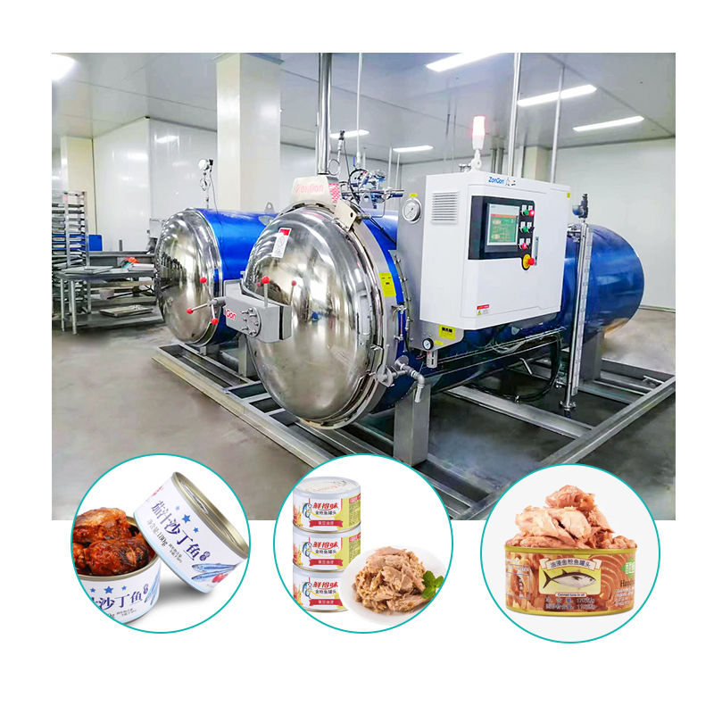 Full Water Immersion Counter Pressure Retort for Chicken Meat Sardine Tuna Fish