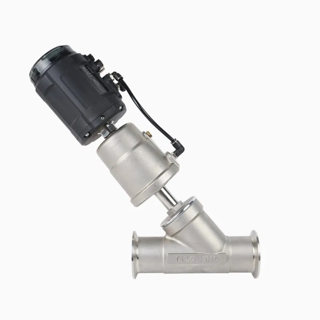Proportional Control Pneumatic Angle Seat Valve with Positioner (4-20mA)