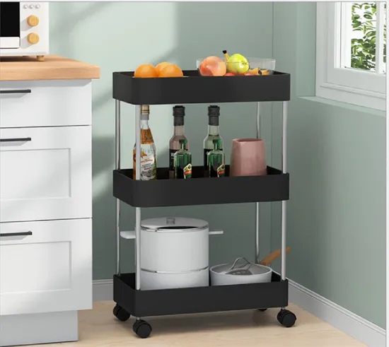 Utility Organizer Slim Storage Cart with Wheels for Kitchen and Narrow Places