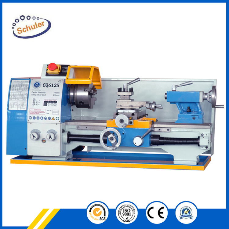 CQ6125V Variable Speed Precision 550W Metal Horizontal Rail Manual Mini Bench Lathe