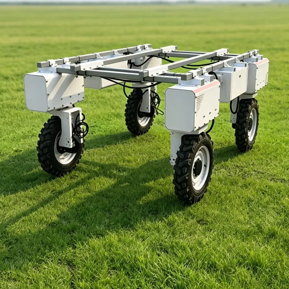 Autonomous Robot Chassis Wheeled Chassis for Non-Standard Row Spacing Planting Area