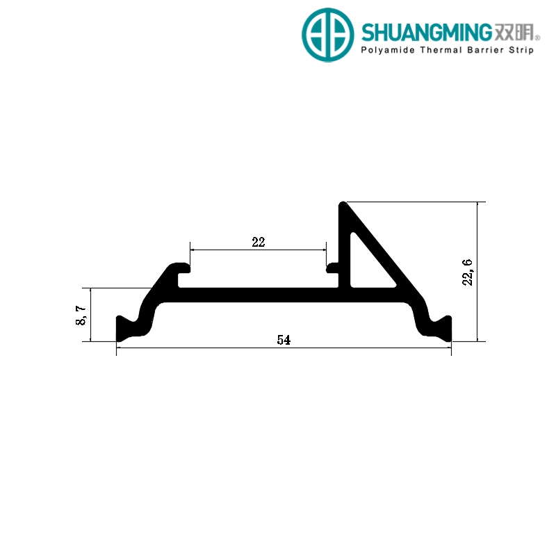 PA66 Material K54 Tira de barrera térmica para puertas y ventanas