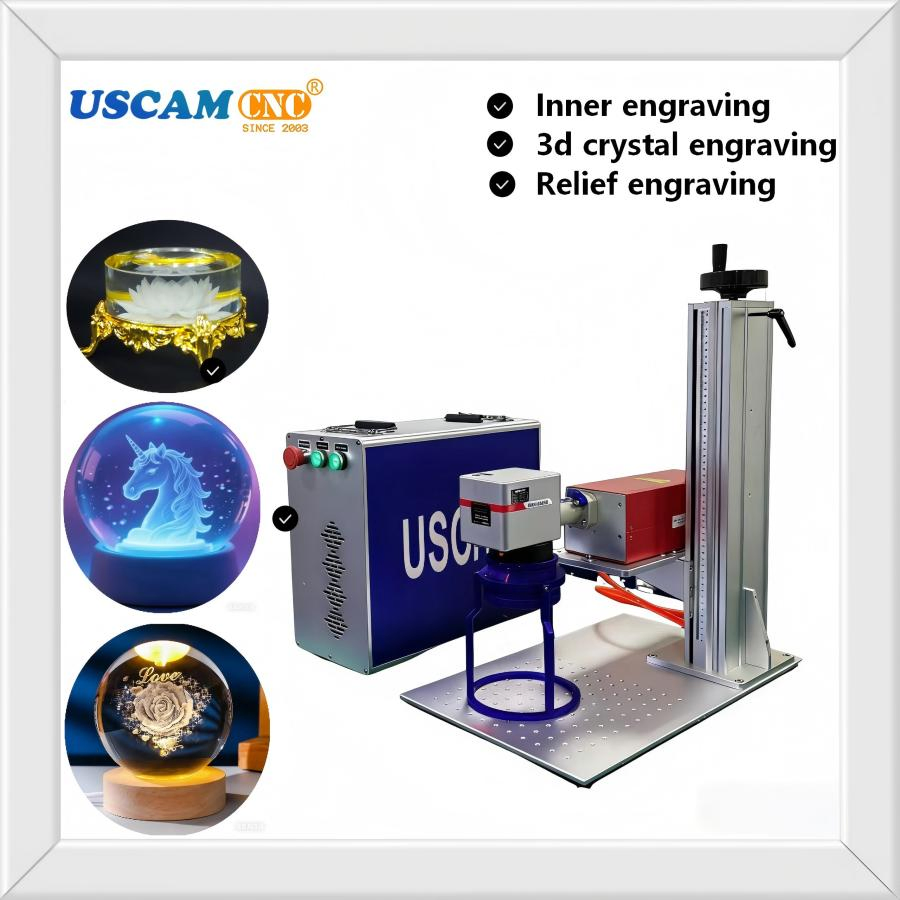 Machine de marquage laser UV 3D 5W 10W pour gravure sur cristal, pour la surface et l'intérieur du verre ou du cristal