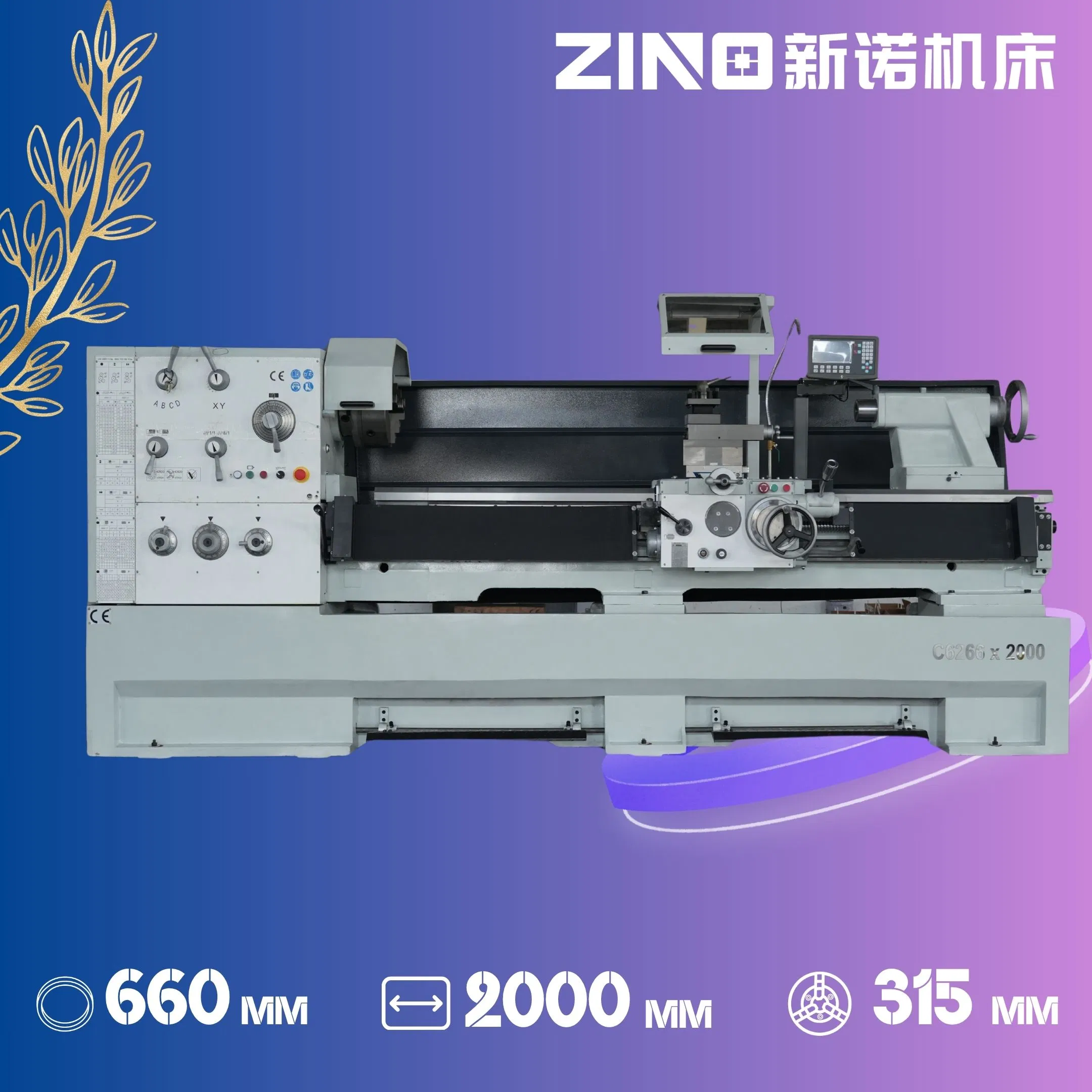 Reliable C6266 Conventional Lathe for Efficient Metal Shaping