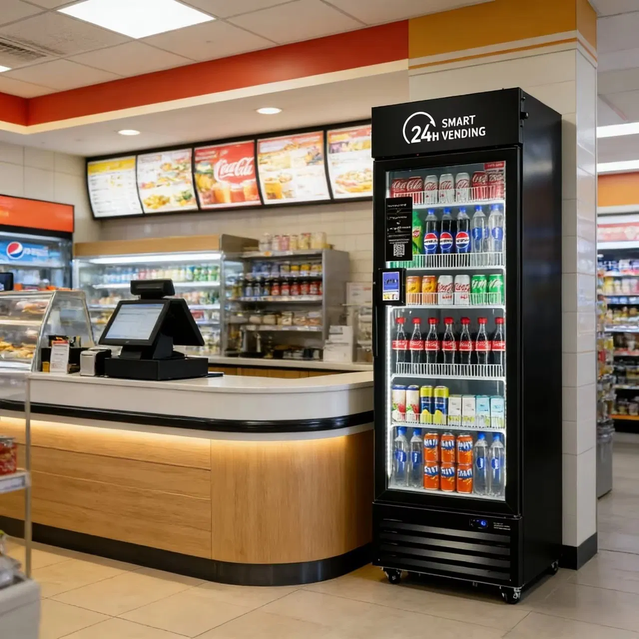 High Capacity Smart Commercial Vending Kiosk for USA/Canada/EU