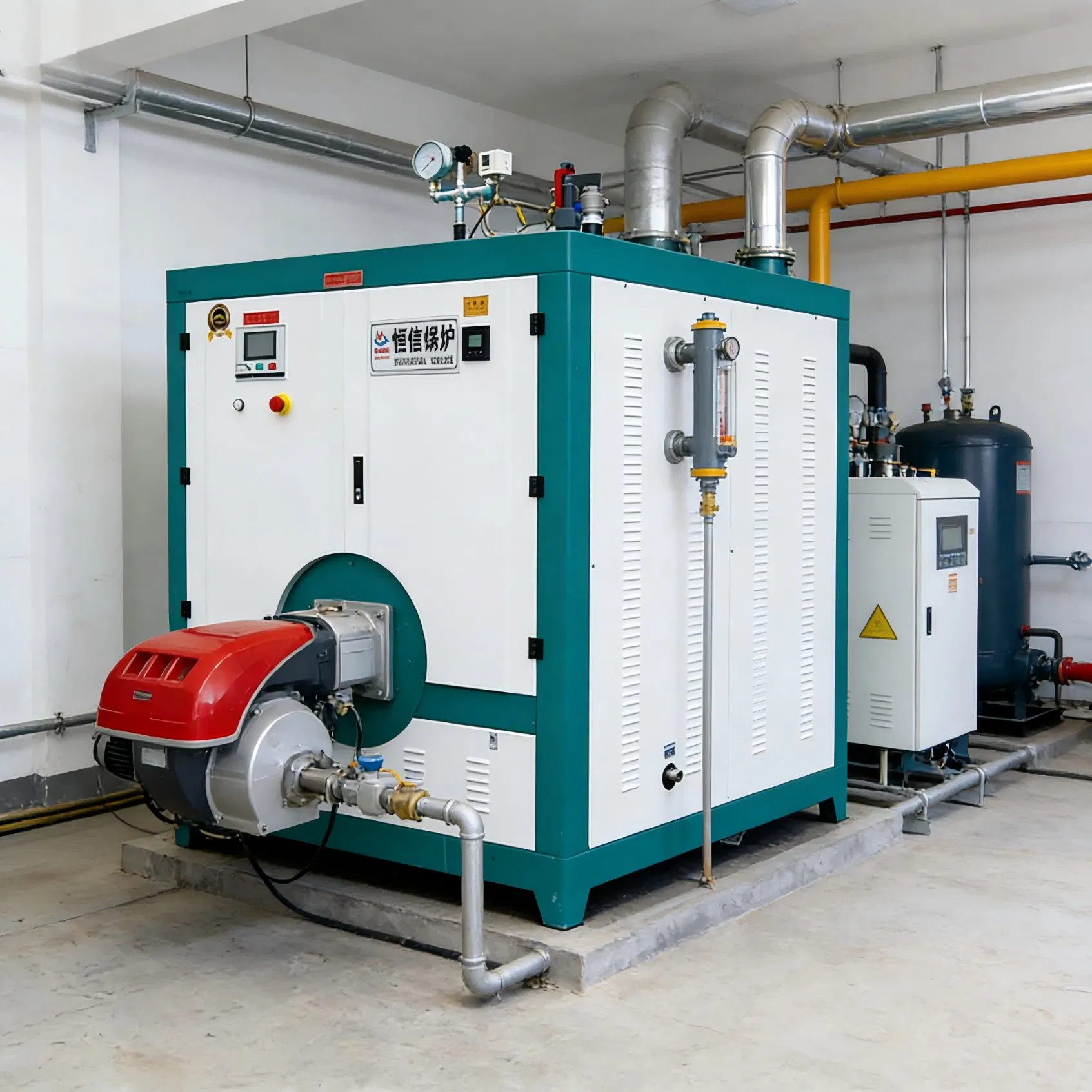 Generatore di vapore orizzontale a basse emissioni, caldaia industriale a gas combustibile ad alta efficienza termica