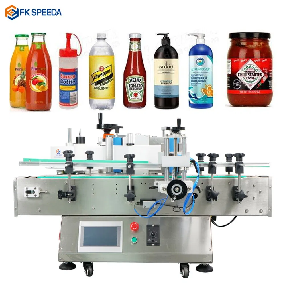 Desktop Adhesive Sticker Full Automatic Round Bottle Labeling Machine for Wine
