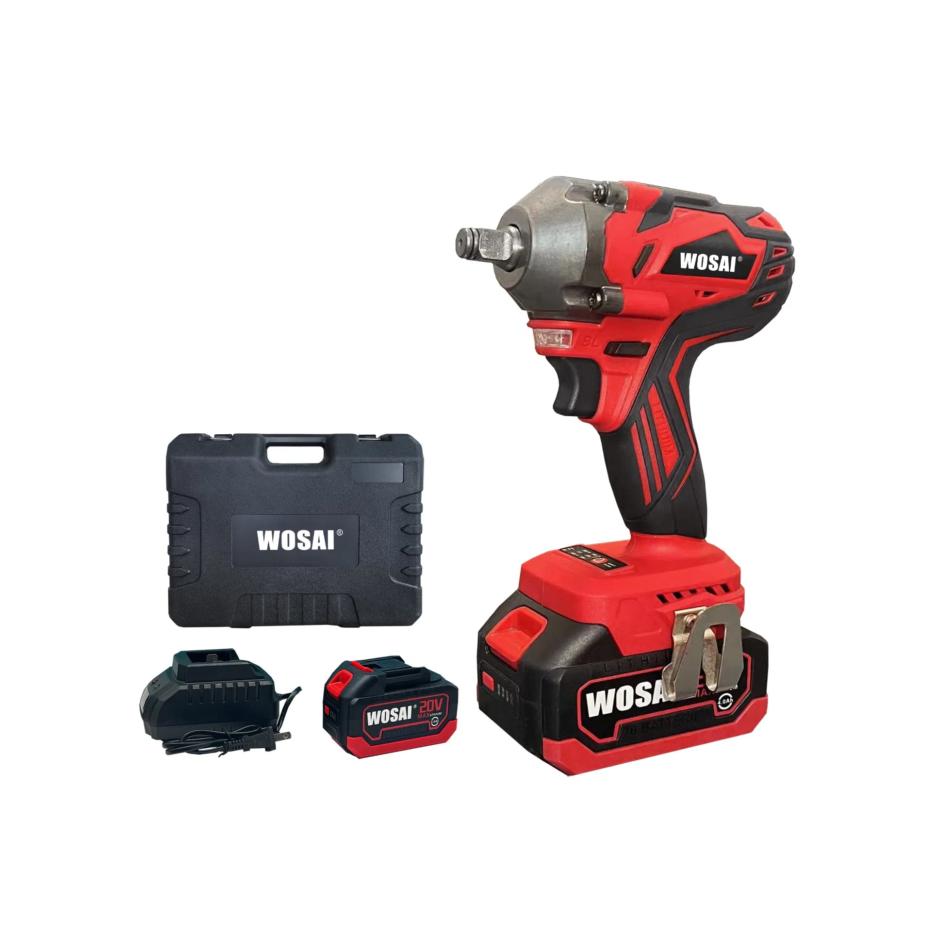 20V 550N.M Lithium-Ion Battery Powered 1/2 Inch Brushless Cordless Adjustable Torque Impact Power Wrench