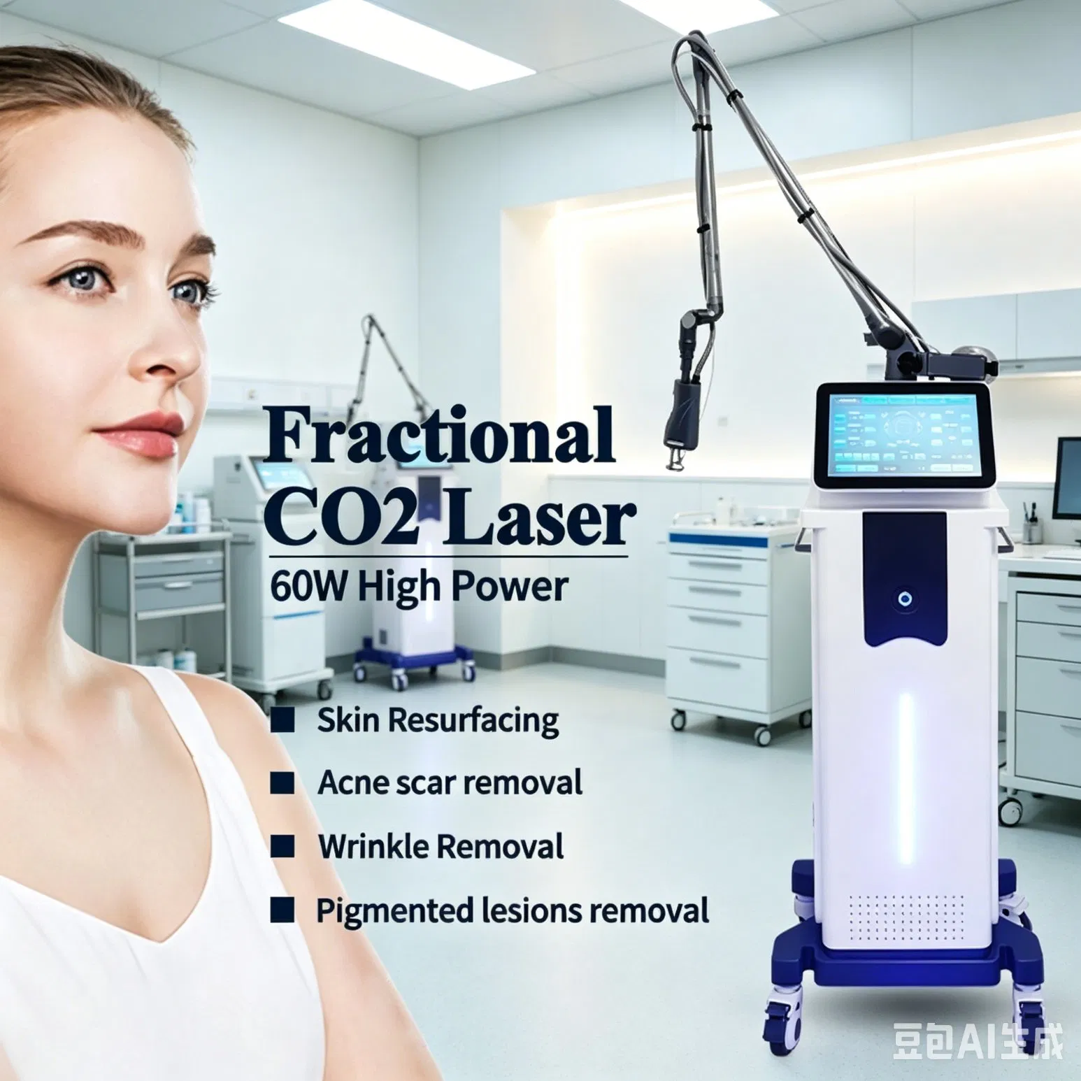 Factory Direct CO2 Fractional Laser Skin Rejuvenation Gynecological Problems Device
