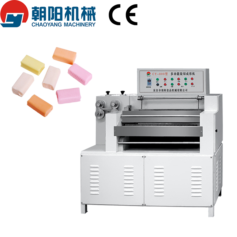 Automatische anpassbare Snackriegel-Produktionslinie auf Zuckerbasis für verschiedene Bonbonformen intelligente Schneidemaschine Produktionslinie