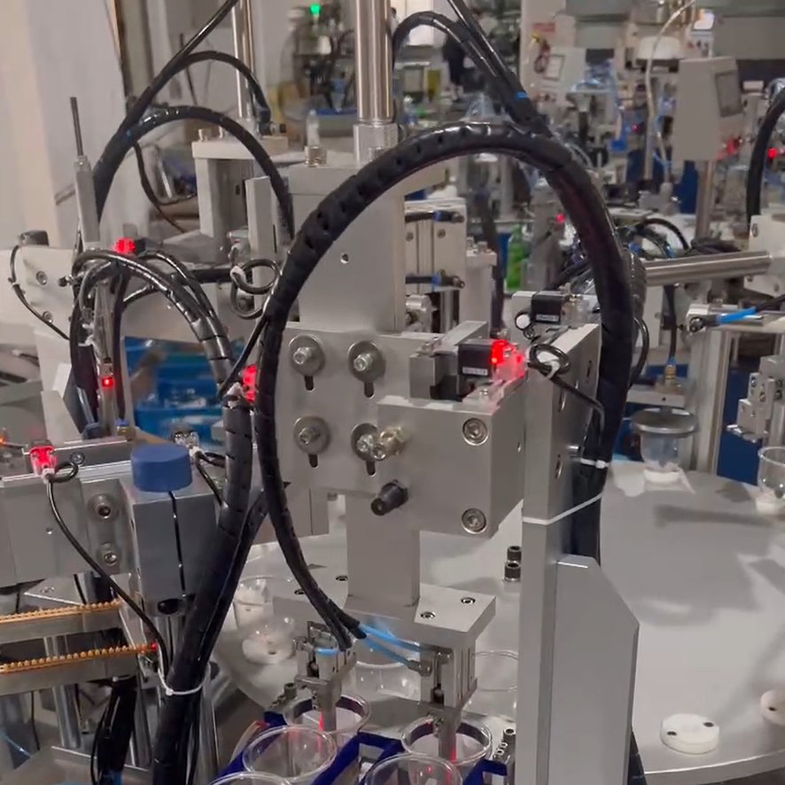 Automatic Cupping Device Assembly Machine with Visual Feeding and PLC Control