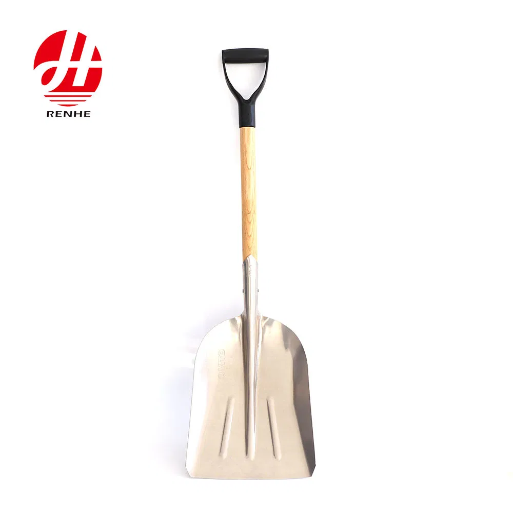 Snow Scraper Agricultural Farming Good Quality Aluminum Shovel Spade with Wood Handle