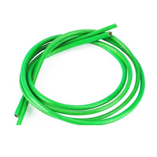 PVC Coated Galvanized Steel Wire Rope Green Color