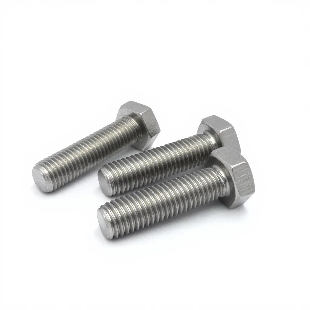 Schwere Sechskantschraube Hastelloy C276 A453 660 Incoloy 718 625 Monel 400 K500 S32750 S32760 A193 B8 B8c B8t SS304 316 A2 A4-80 Super-Duplex-Sechskantschraube mit Mutter