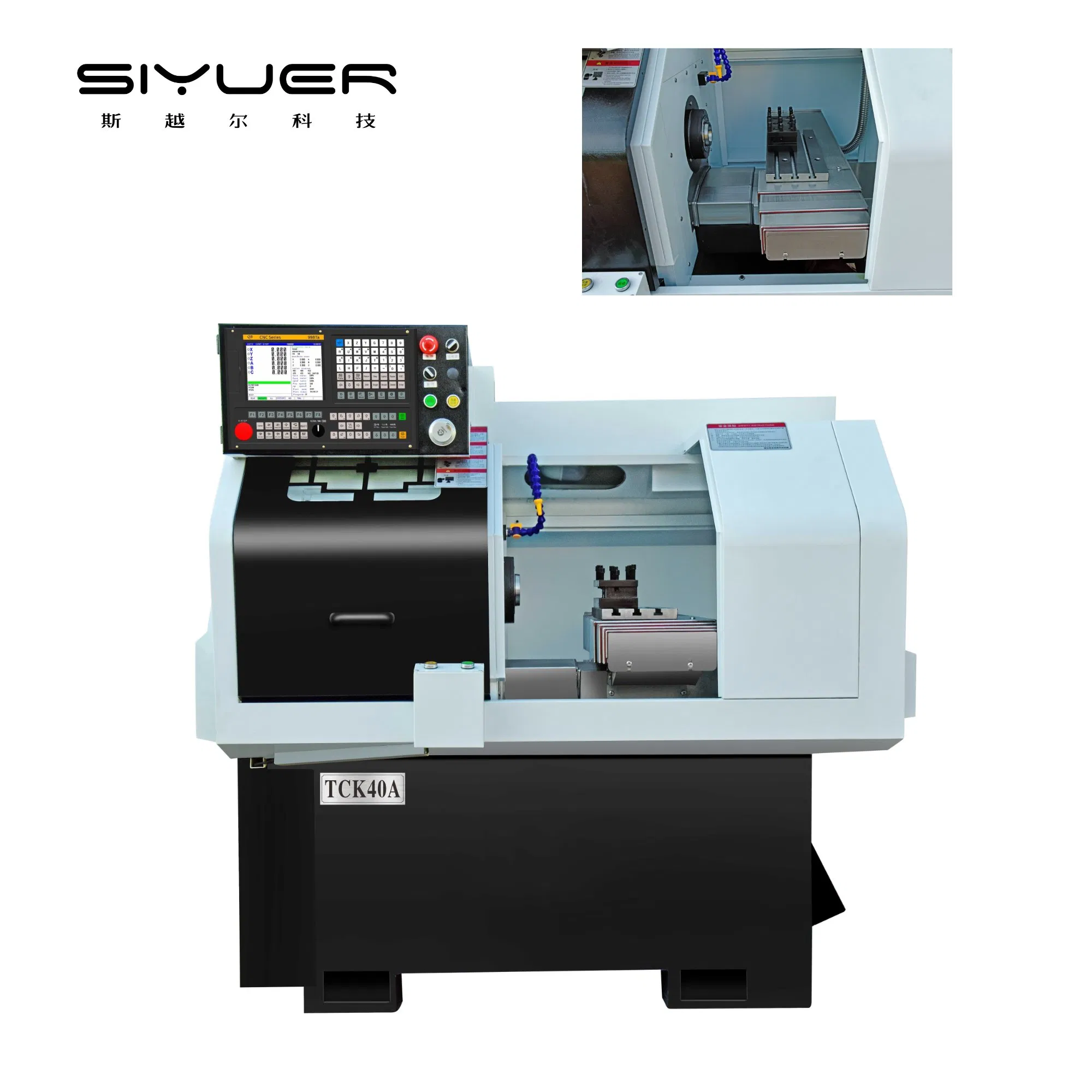 TCK40 CNC Mini Metal Turning Cutting Wood Machine Tool Lathe Machinery