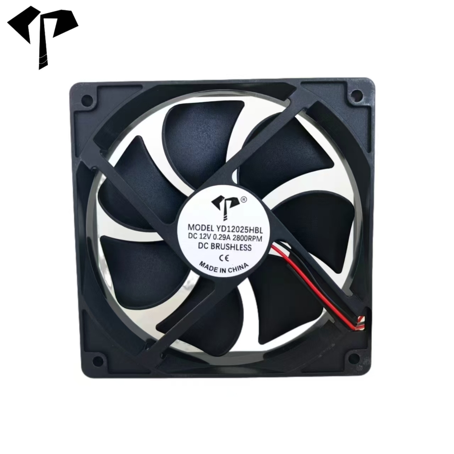 120*120*25mm Industrial DC Cooling Axial Fan with Thermal Plastic Bt UL 94V-0 Impeller