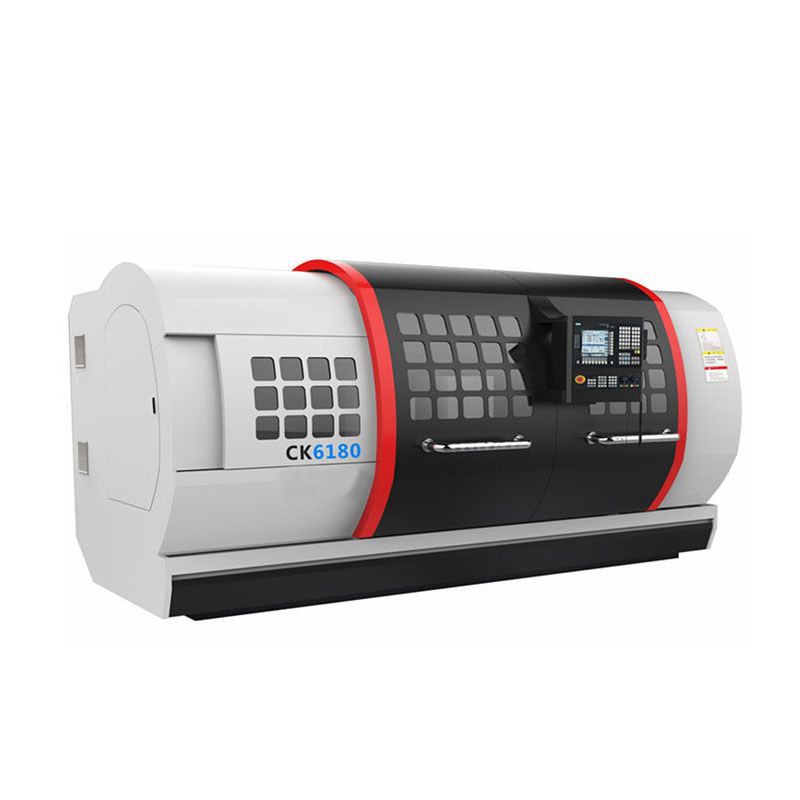 Torno CNC horizontal de bancada plana Senmo CK6180 de gran diámetro para torneado de metal pesado