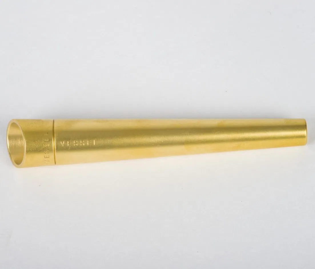 Custom CNC Turning Milling Machined Brass Threaded Heavy Wall Pipe Hollow Tube