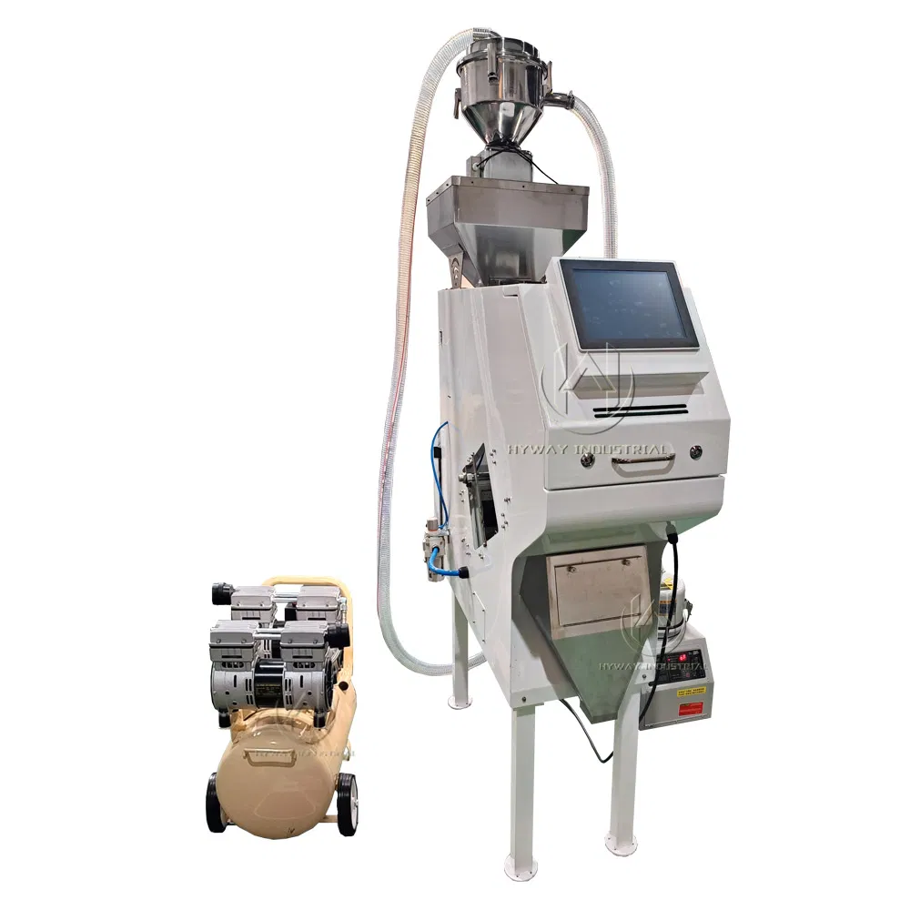Sistema ottico intelligente di selezione del colore HCS-500 con finestre per cereali, riso, chicchi di caffè, frutta secca, plastica