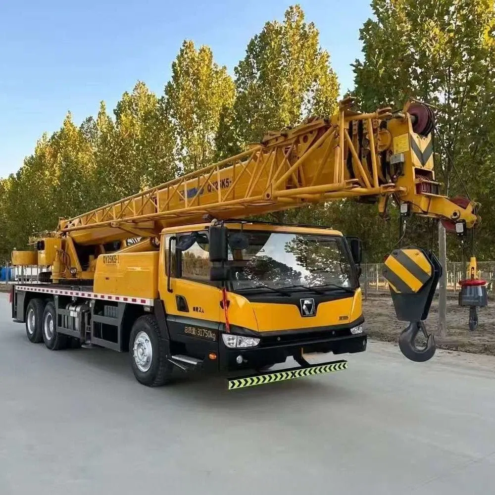 Grue mobile sur camion de 25 tonnes idéale pour les champs pétrolifères et la construction, prête à travailler