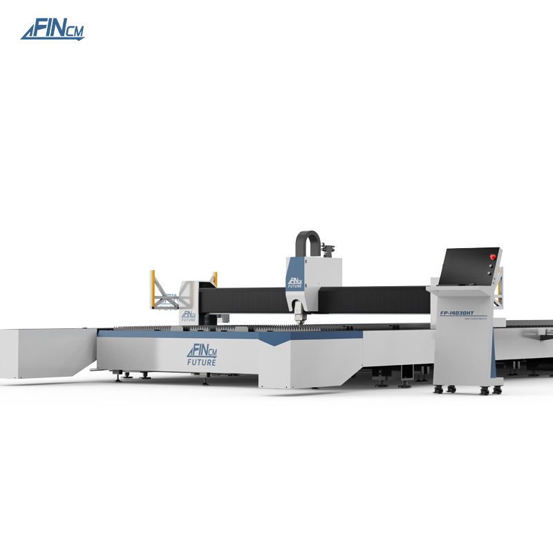 Fincm Machine de découpe laser à fibre de type portique à commande Cypcut, surface de coupe lisse de haute qualité, Hiwin Raycus 20kw, pour découpe biseautée de tôles métalliques