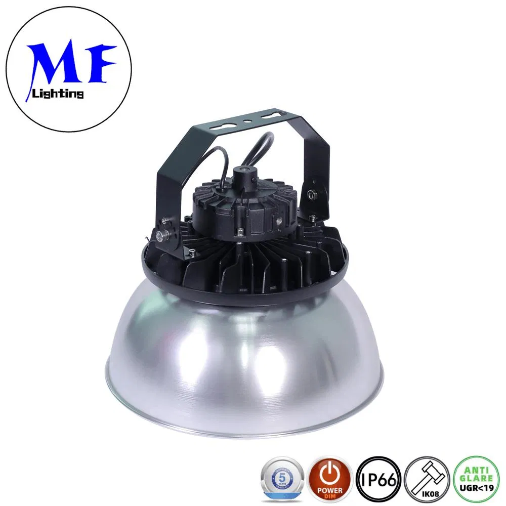 ETL DLC5.1 Reflector 100W 150W 200W UFO LED Industrial High Bay Light IP65 Waterproof Sensor LED Highbay Light
