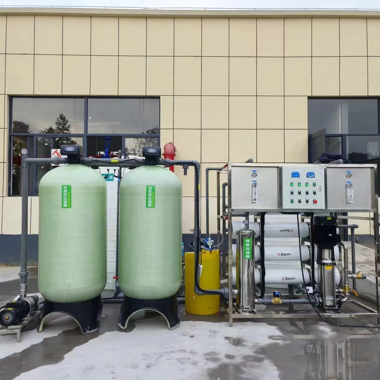 Macchina per il trattamento dell'acqua a osmosi inversa commerciale a singolo stadio da 5 tonnellate all'ora