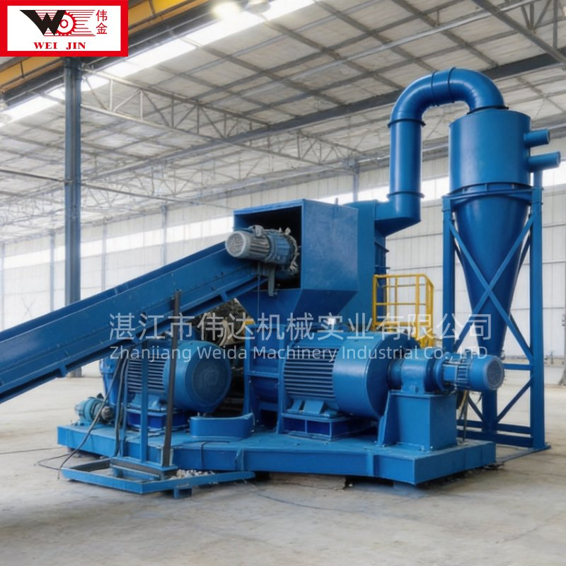 Professionelle FRP-Produkt-Recyclingmühle mit messerfreier Scherung und 1 cm bis 400 Mesh Ausgang für die Verarbeitung von Chemierohr-, Tank- und Turmabfällen
