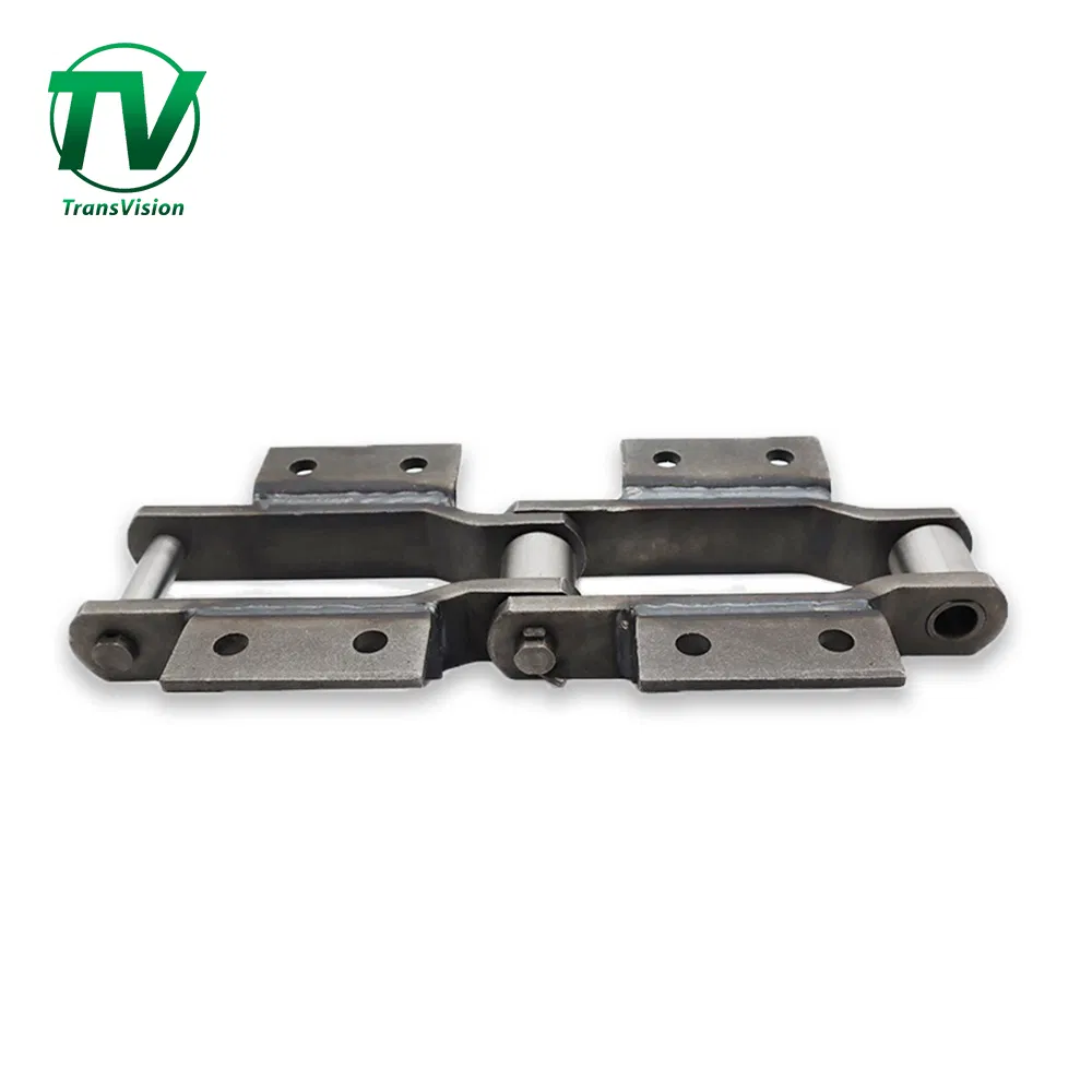 Industrial Heavy Load High Tensile Wear Proof Large Dimension Engineering Steel Conveyor Chain with Integrated Processing Attachments