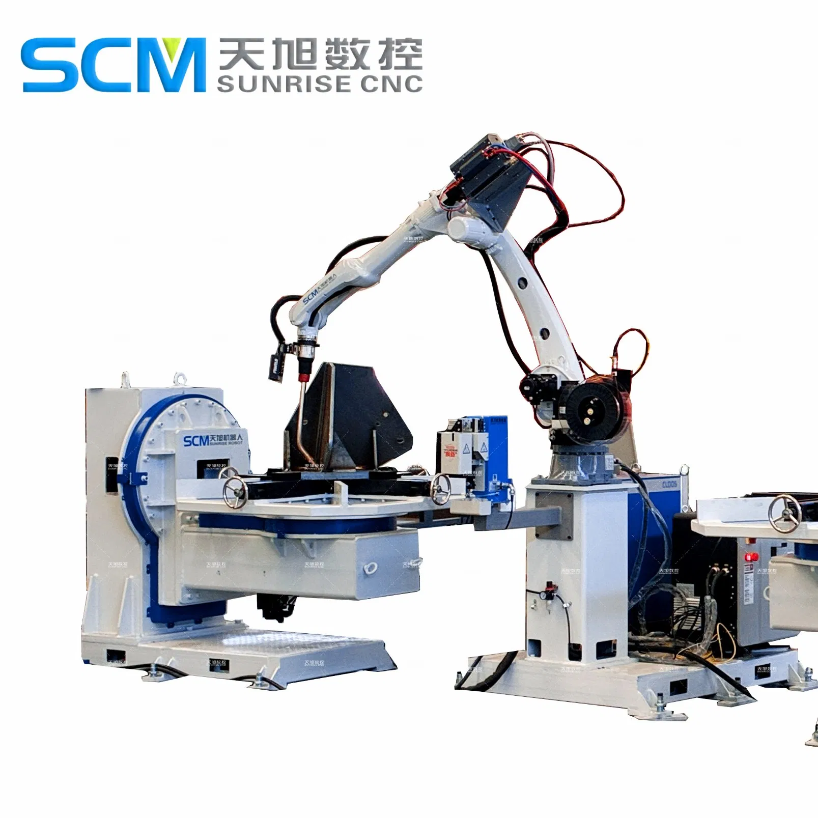 High-Efficiency 6-Axis Industrial Welding Robot Arm with Positioner