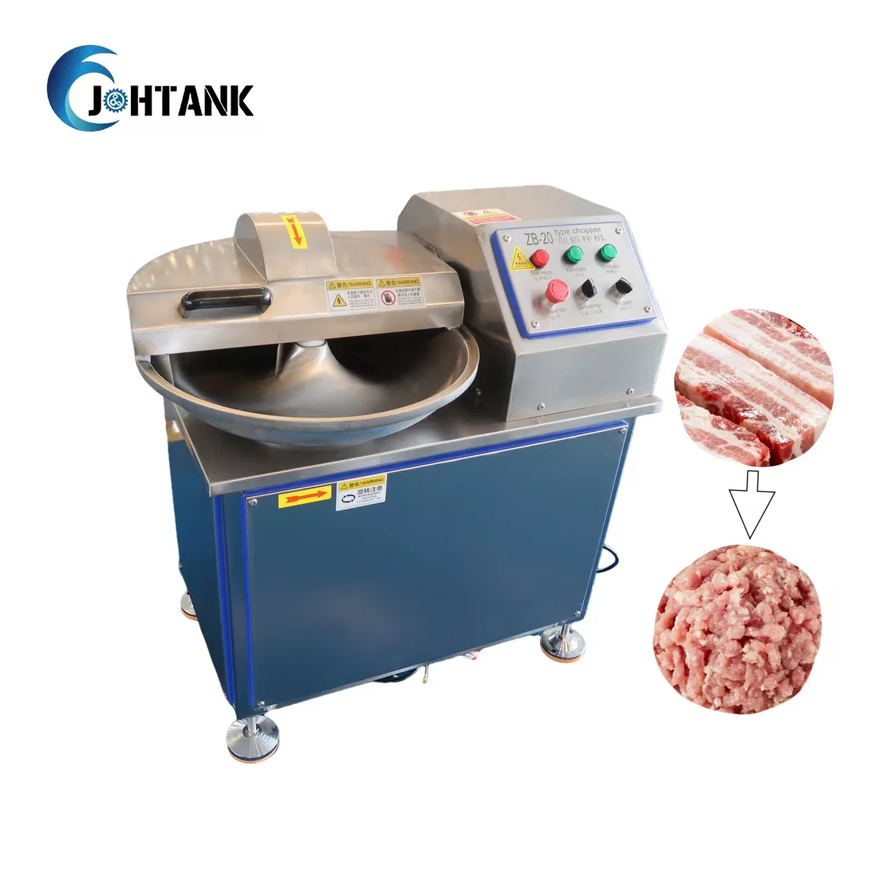 Johtank Sausage Meat Bowl Cutter Meat Filling Meat Bowl Cutter Meat Mincer for Sausage