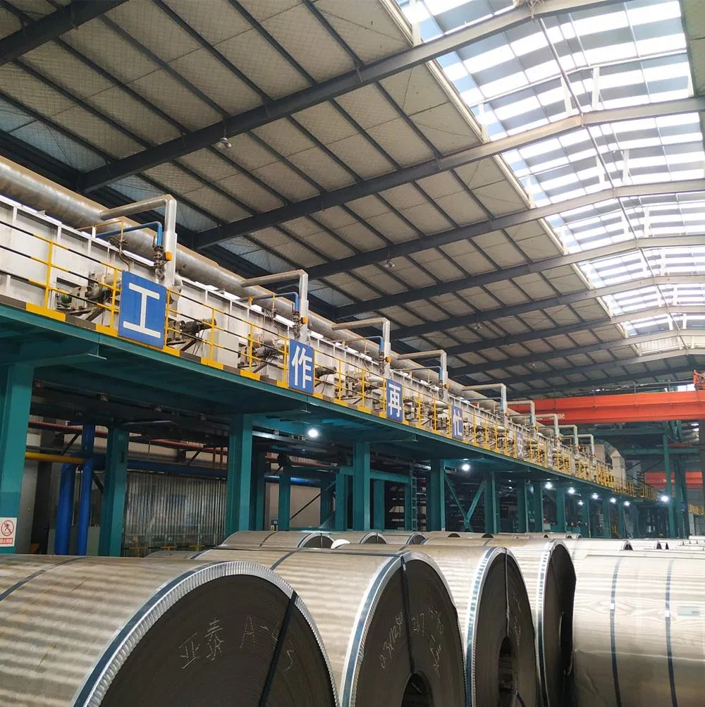 Línea continua de galvanizado por inmersión en caliente para producir GI
